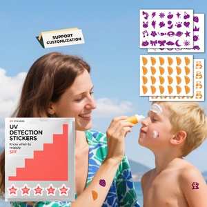 Pegatinas <span class=keywords><strong>de</strong></span> <span class=keywords><strong>tatuajes</strong></span> temporales personalizadas al por mayor con prueba UV, cambio <span class=keywords><strong>de</strong></span> <span class=keywords><strong>color</strong></span>, tipos <span class=keywords><strong>de</strong></span> patrones variados, recordatorio <span class=keywords><strong>de</strong></span> protección solar para reponer. - Product Image 1