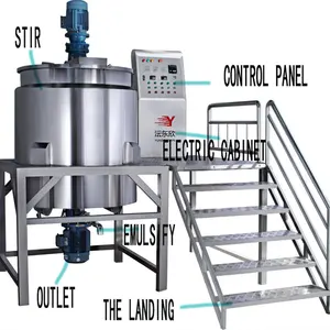 YDX cream production machine Tank Vacuum Homogenizing Emulsifier Mixer Stainless Steel Cosmetic Creams Homogenizer