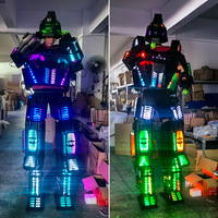 Tenue de robot lumineuse pour soirée, tenue de méca pour bal de carnaval adulte, tenue de mascotte de festival, accessoires d'ambiance