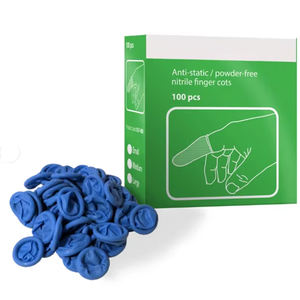 Culle da dito personalizzate spesse senza polvere 100% puro lattice naturale ESD Cleanoom guanti di sicurezza Anti-statica punta delle dita in gomma - Product Image 5