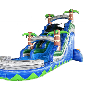 Thương mại Tùy chỉnh nhiệt đới Inflatable Trampoline với Palm & cây dừa cho người lớn & trượt nước sản phẩm hot - Product Image 2