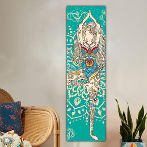 Tùy chỉnh màu nước Bắc Âu phong cách làm bằng tay phong cảnh tường nghệ thuật Bộ sưu tập bọc in kỹ thuật số kéo dài vải trang trí nội thất - Product Image 3