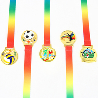 Prix de gros Basketball Soccer Baseball Volleyball Pattern Sport Award Medal Metallic Student Sport Competition Medal Awards