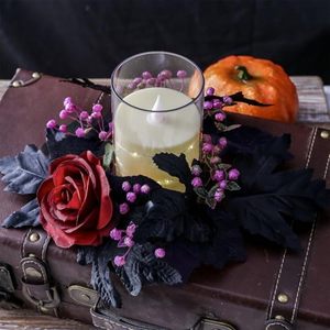Guirlandes de bougies artisanales en polyester à l'effigie de roses simulées pour Noël, Halloween, Thanksgiving, Nouvel An, la Saint-Valentin, la remise des diplômes - Product Image 3