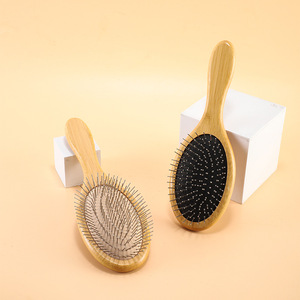 Cepillo de Pelo de Bambú con Cojín de Aire, Dientes de Acero Medianos, Antiestático, para Uso Doméstico, Estilo Clásico, para Adultos - Product Image 2