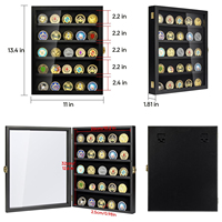 Estuche de exhibición de monedas Marcos de exhibición para medallas Robustez y fácil de instalar Colección Shadow Box Estuche de exhibición de tarjetas para exhibición de tarjetas