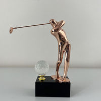 Trophées de golf personnalisés, coupes en verre vierges, trophées de golf en cristal