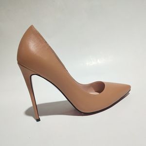 अनुकूलित नुकीले पैर की अंगुली टेबलेट हेल्ड पंप महिलाओं और महिलाओं के लिए फैशन खोखले सिंगल पु चमड़े 12 सेमी हाई हील्स जूते - Product Image 5