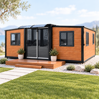 Maisonnette préfabriquée à montage rapide avec murs isolés, aménagement intérieur flexible, maison extensible pour l'hébergement d'invités