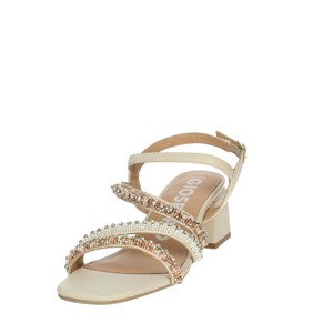 Balao donna sandali alla moda con tacco Beige con zeppa e punta quadrata per matrimoni e feste scarpe da sposa estive - Product Image 6
