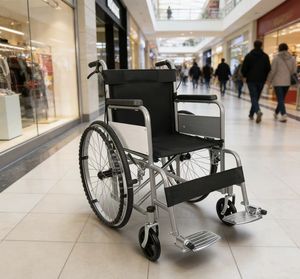 廉价批发轻型轮椅 24 英寸碳钢防滑，适合老年人、残疾人和卧床人士 - Product Image 5