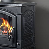 Cheminée en fonte de qualité européenne, design moderne durable, autoportante, à bois, écologique, pour l'intérieur
