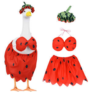 Tenue de bikini pour oie, vêtements pour statue d'oie avec chapeau, lunettes de soleil, jupe, bikini pour la décoration extérieure de jardin et de pelouse en été - Product Image 5