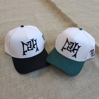 Casquette de baseball structurée à deux tons avec logo brodé 3D de haute qualité, fabriquée sur mesure pour hommes, casquette de sport à fermeture à pression en plastique