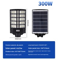 Réverbère solaire LED haute puissance super lumineux capteur Radar intégré lampe de cour ABS étanche IP65 éclairage extérieur de route