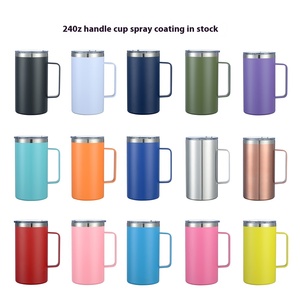 <span class=keywords><strong>Thermos</strong></span> moderne en acier inoxydable avec doublure en verre, <span class=keywords><strong>grande</strong></span> <span class=keywords><strong>capacité</strong></span>, tasse de voyage avec poignée pour utilisation en voiture - Product Image 2