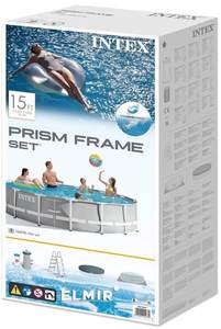 Precio al por Mayor INTEX 26724 <span class=keywords><strong>Piscina</strong></span> de Metal con Marco <span class=keywords><strong>Prism</strong></span>ático Premium de 15 Pies x 42 Pulgadas, <span class=keywords><strong>Piscina</strong></span> Grande Elevada, <span class=keywords><strong>Piscina</strong></span> Familiar para Exteriores - Product Image 3