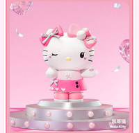 Boîte de présentation complète 100 % originale en PVC rose pour figurines miniatures mignonnes, collection de jouets à thème cinéma et télévision, unisexe