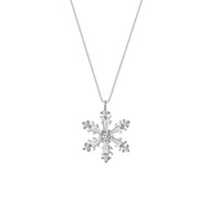 Collier en cuivre Offre Spéciale pendentif rotatif flocon de neige bijoux en Zircon blanc pour femmes noël fête des mères