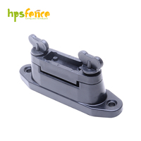 Abrazadera de Polietileno de 40 mm, Color Negro, Plástico PP, Resistente a los Rayos UV, Aislante para Cercas Eléctricas con Poste de Madera para Cinta