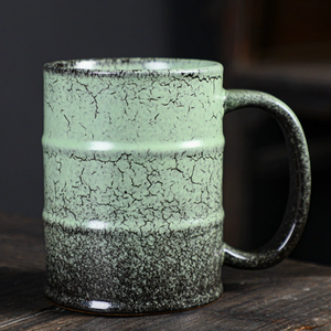 Taza de Café de Cerámica de Gran Capacidad, Taza de Té Retro con Asa, Taza Creativa con Forma de Barril de Petróleo Industrial - Product Image 5