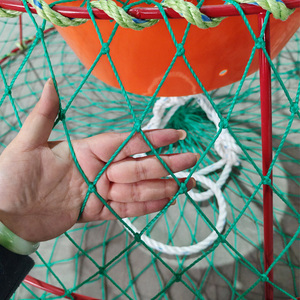 Nasse ronde multifilament pour crabons royaux, pot à crevettes robuste avec double nœud, cage de pêche en haute mer à une entrée pour la capture des crabons - Product Image 4