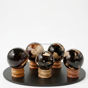 Esfera Pulida de Ámbar Natural de Alta Calidad de la Provincia de Java Occidental, Sumatra, Cristal Curativo, Artículo Coleccionable - Product Image 1