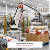 Robot industriel 4 axes EFORT ER15, charge utile de 15 kg, machine de palettisation haute vitesse, entraînement servo-électrique PLC pour la manutention de sacs et de boîtes