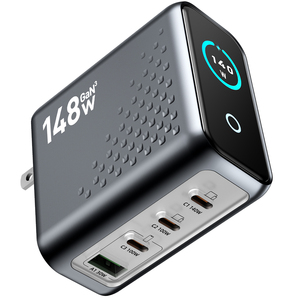 <strong>2026</strong> Gan3 148W 100W 30W Fast Charging Safe Temperature Control 4 Port <strong>USB</strong> Type-C PD Laptop Camera <strong>Charger</strong> Wholesale - Product Image 1