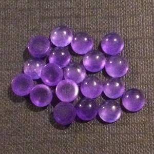 Lote de cabujones redondos de jade púrpura natural de 10 mm, colección de cinco piezas de piedras preciosas para anillos, colgantes, pendientes, diseño de joyería DIY - Product Image 2