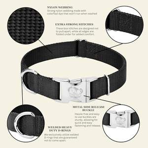 Collier de chien en nylon réglable Collier pour animaux de compagnie <span class=keywords><strong>1</strong></span> pouce 3/4 pouce <span class=keywords><strong>5</strong></span>/8 pouce de large pour chien de grande taille moyen petit - Product Image 6