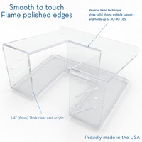 Support pour ordinateur portable en acrylique, support de rehaussement pour MacBook, ordinateur portable, écran de bureau
