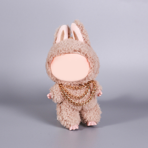 Cho 17cm labubu búp bê phụ kiện tự làm hip hop thủy triều ba lớp dây chuyền vàng lớn Vòng cổ ăn mặc thời trang treo cổ vòng cổ - Product Image 2