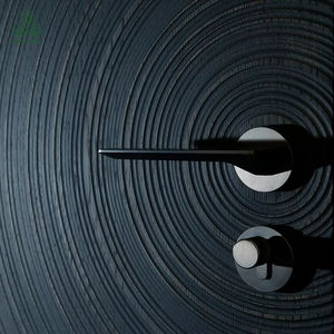 Luxueux Design en bois massif Chêne Noyer Entrée avant en bois massif Hôtel villa Entrée principale Intérieur moderne Portes pivotantes en bois - Product Image 4