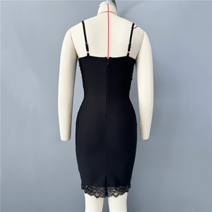 Robe de soirée élégante en satin avec strass et paillettes, taille naturelle, fente haute, blazer long pour femmes, fête, célébration - Product Image 1