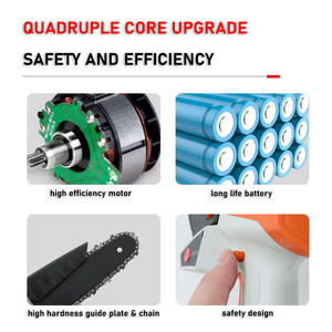 NEOBRISKEN Motosierra Inalámbrica Ligera sin Escobillas, Iones de Litio, 24000 rpm, Bloqueo de Seguridad para Uso en Jardín, Patio y Hogar - Product Image 3