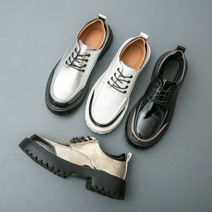 รองเท้าผู้ชายดีไซน์หรูหรา สไตล์ใหม่ หนัง PU แบบผูกเชือก พื้นหนา สำหรับฤดูใบไม้ผลิ ฤดูร้อน ฤดูใบไม้ร่วง พร้อมแผ่นรองพื้น EVA - Product Image 5