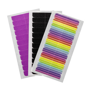 Ruban adhésif imperméable pour extensions de cheveux, 40mm x 8mm, 12 bandes par feuille, arc-en-ciel, violet, noir, coloré, pour une pose sans couture - Product Image 2