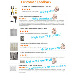 Kit de balustres, meneaux et rampes d'escalier en fer forgé et laiton, finitions or et <span class=keywords><strong>noir</strong></span>, ovales, sur mesure, économiques - Product Image 5