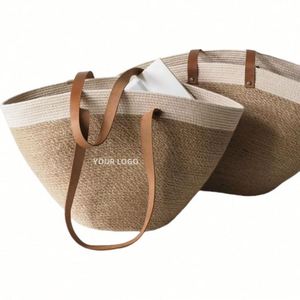Sac fourre-tout en toile de jute noir et jaune naturel, imperméable, de haute qualité et tendance - Product Image 3