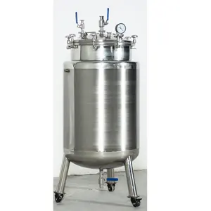 Réservoir de solvant sous vide en acier inoxydable réservoir de mélange d'éthanol à enveloppe avec ou sans agitateur/veste