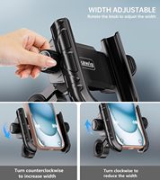 Support de téléphone pour vélo à dégagement rapide Kewig, support de téléphone pour moto avec base de montage en alliage d'aluminium, support de téléphone pour vélo et scooter
