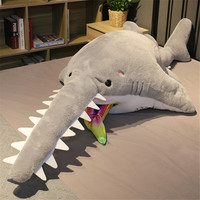 Peluche Requin Megalodon d'attaque simulée, jouet en peluche, décoration de canapé, cadeau, jouets en peluche Anime pour garçons