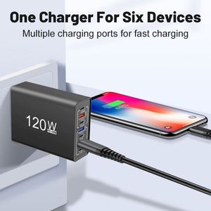 4Type-C + 3USB Multi-Interface Travel Fast Charging Mobile Phone Charger with QC3.0/PD2.0 20W Output - Product Image 3