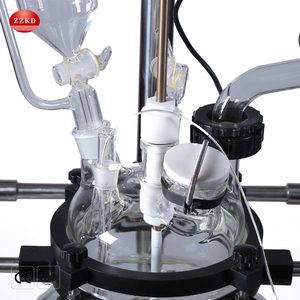 Stirring Mixing Agitated tank Glass Reactor With Double Receiving Flask - Product Image 6
