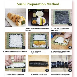 Alga Nori para <span class=keywords><strong>Sushi</strong></span> al por Mayor, 50 Hojas, Tipo Medio Corte, Tostada y Seca para Cocinar, Barbacoa, Empaque Directo de Fábrica - Product Image 6
