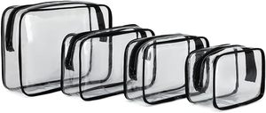 Custom Clear Fashion Cosmetic Bag Transparent PVC Storage Travel <b>Makeup</b> Beauty <b>Case</b> Zipper Closure Long Handle Large Capacity - Product Image 2
