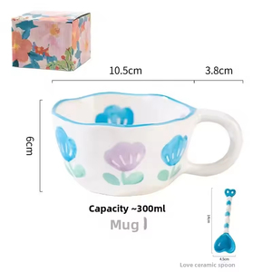 แก้วเซรามิกทำมือสุดหรู 300 มล. พร้อมจานรอง ดีไซน์สร้างสรรค์ เป็นมิตรกับสิ่งแวดล้อม เหมาะสำหรับเป็นของขวัญทางธุรกิจ - Product Image 6