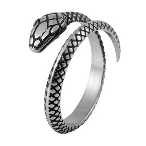 yunnique Men's Cobra Snake <b>Ring</b> <b>Titanium</b> Steel Open Design Animal Zodiac Jewelry Gift FY28043 - Product Image 5