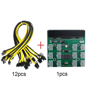 Điện mô-đun Breakout Board Bộ dụng cụ với 12pcs <span class=keywords><strong>PCI</strong></span> E <span class=keywords><strong>6</strong></span> <span class=keywords><strong>pin</strong></span> để <span class=keywords><strong>6</strong></span> + <span class=keywords><strong>2</strong></span> 8 <span class=keywords><strong>pin</strong></span> nam cáp điện cho HP 1200W 750W PSU GPU - Product Image 1